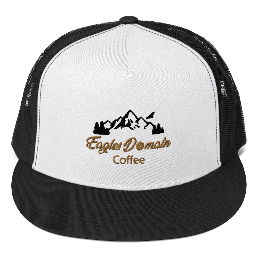 Eagles Domain Coffee 5 Panel Trucker Cap - Eagles Domain Coffee
