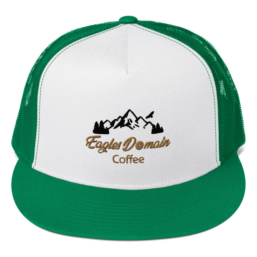 Eagles Domain Coffee 5 Panel Trucker Cap - Eagles Domain Coffee