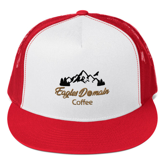 Eagles Domain Coffee 5 Panel Trucker Cap - Eagles Domain Coffee