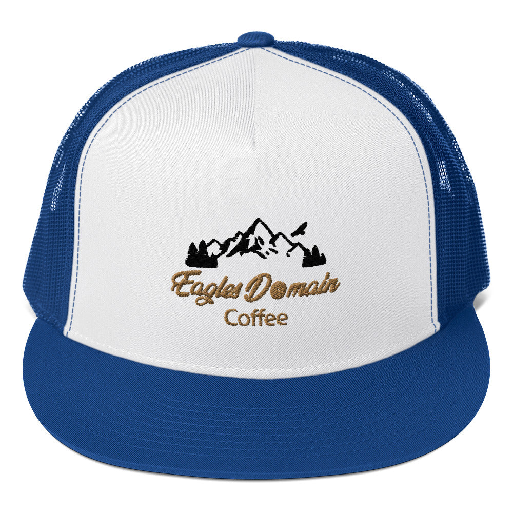 Eagles Domain Coffee 5 Panel Trucker Cap - Eagles Domain Coffee
