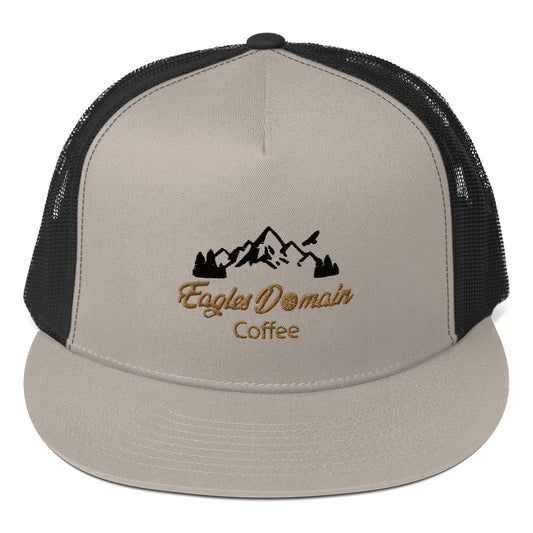 Eagles Domain Coffee 5 Panel Trucker Cap - Eagles Domain Coffee