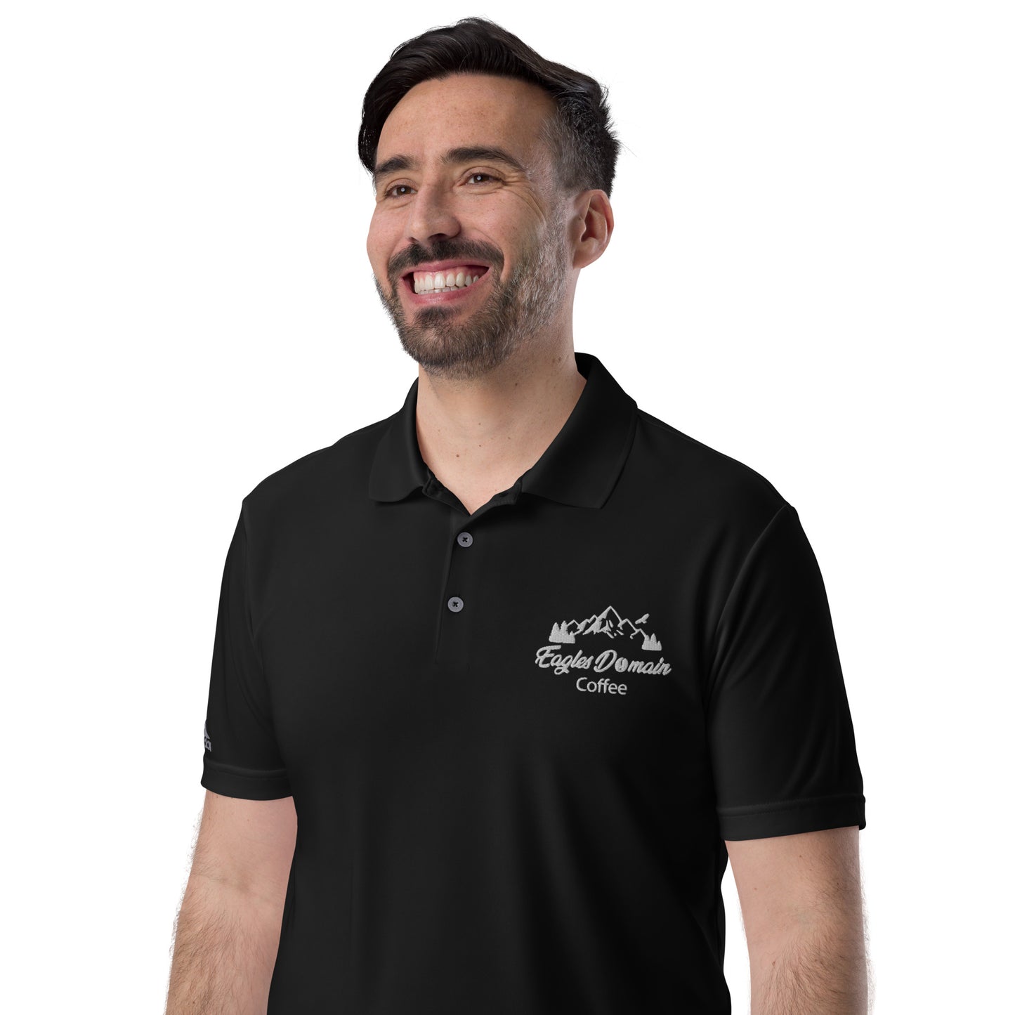 Eagles Domain Coffee Adidas Performance Polo Shirt - Eagles Domain Coffee