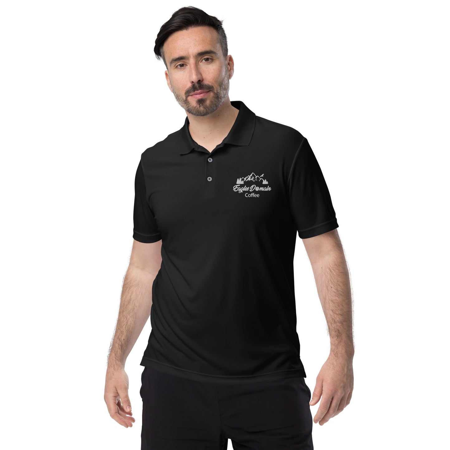 Eagles Domain Coffee Adidas Performance Polo Shirt - Eagles Domain Coffee