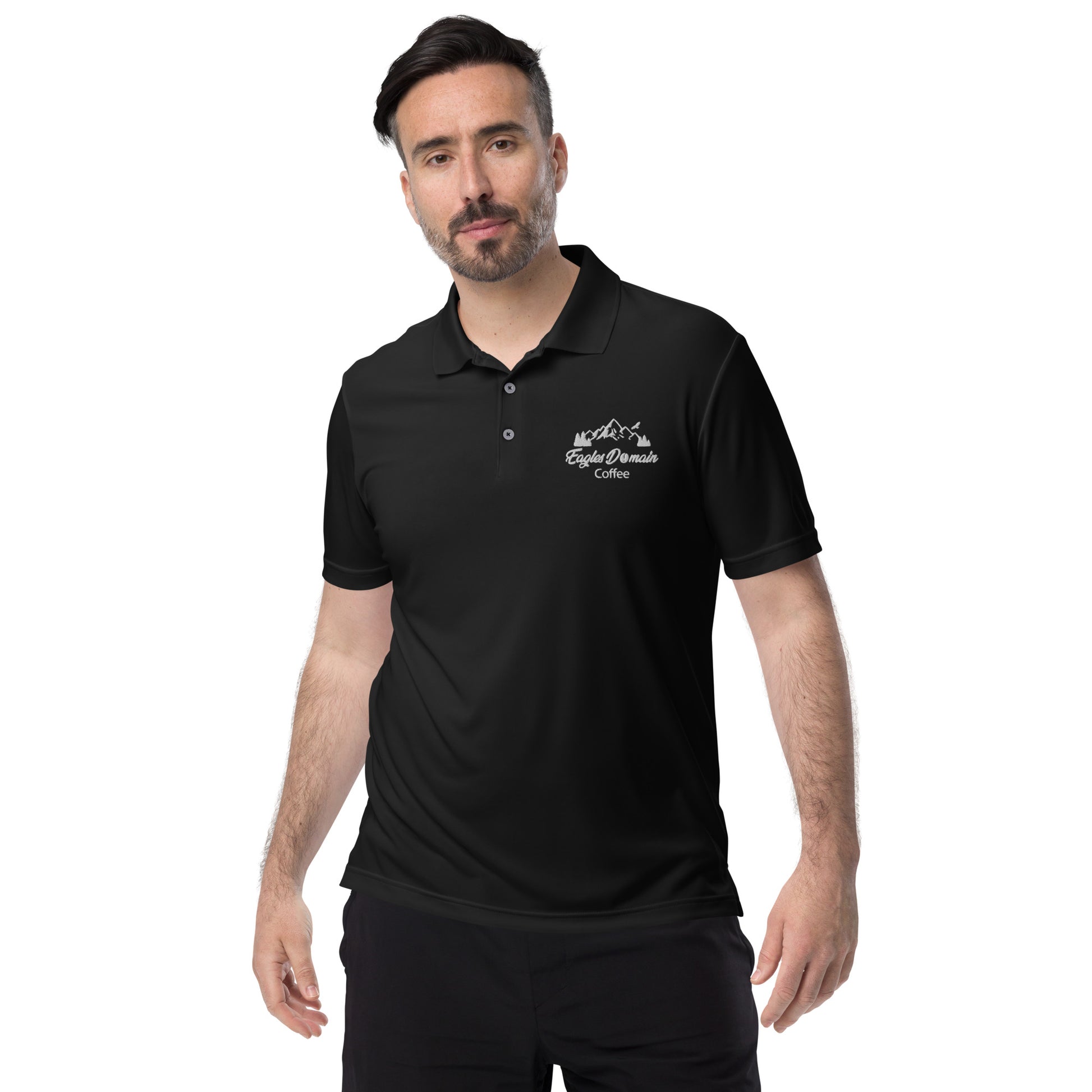 Eagles Domain Coffee Adidas Performance Polo Shirt - Eagles Domain Coffee