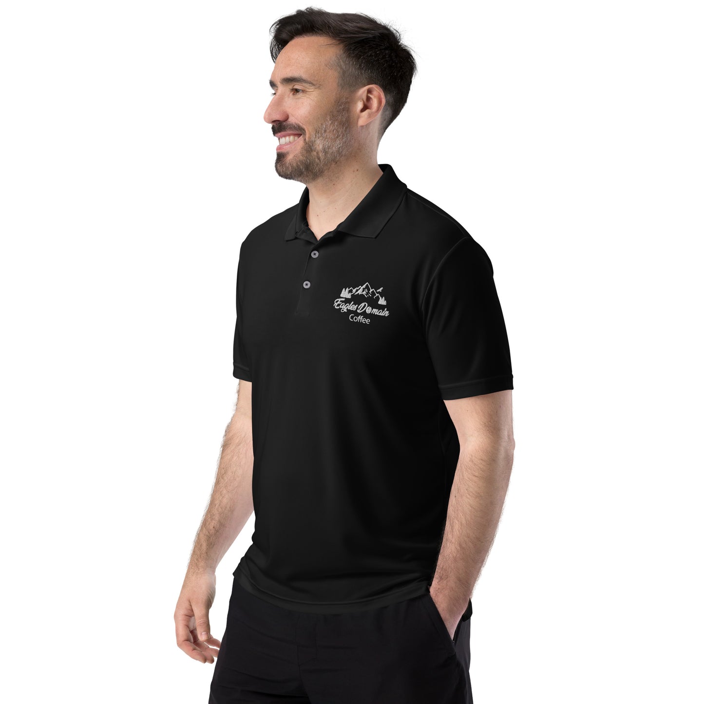 Eagles Domain Coffee Adidas Performance Polo Shirt - Eagles Domain Coffee