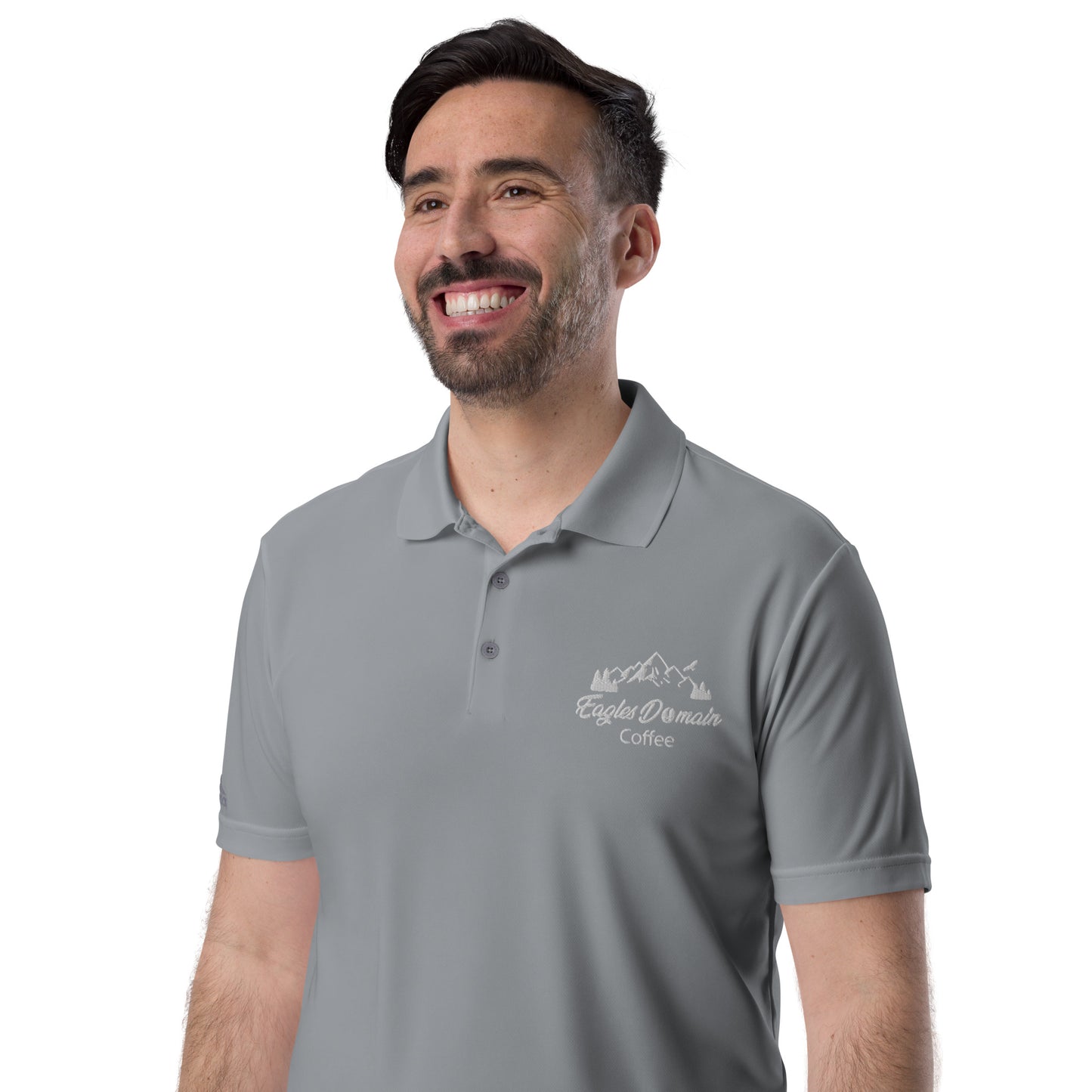 Eagles Domain Coffee Adidas Performance Polo Shirt - Eagles Domain Coffee