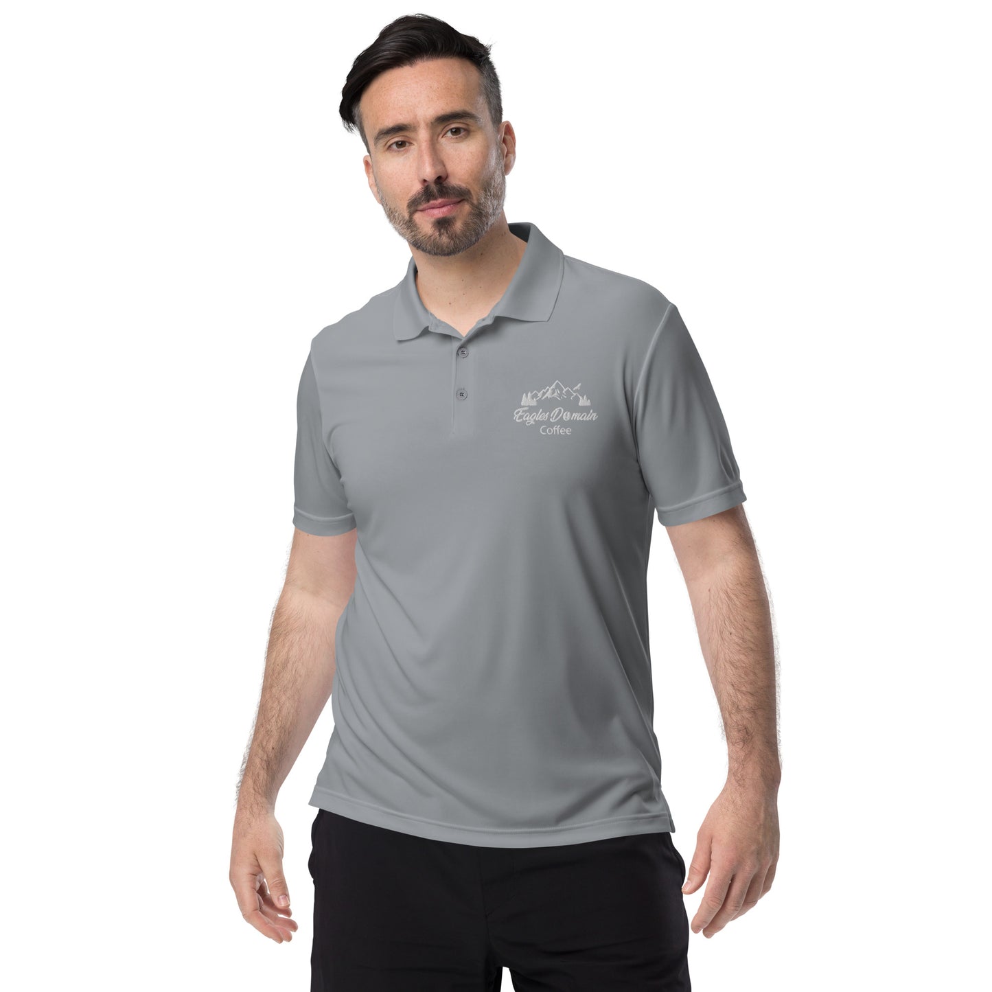 Eagles Domain Coffee Adidas Performance Polo Shirt - Eagles Domain Coffee