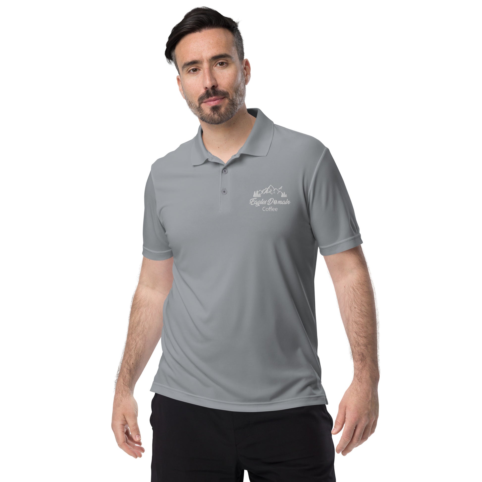 Eagles Domain Coffee Adidas Performance Polo Shirt - Eagles Domain Coffee