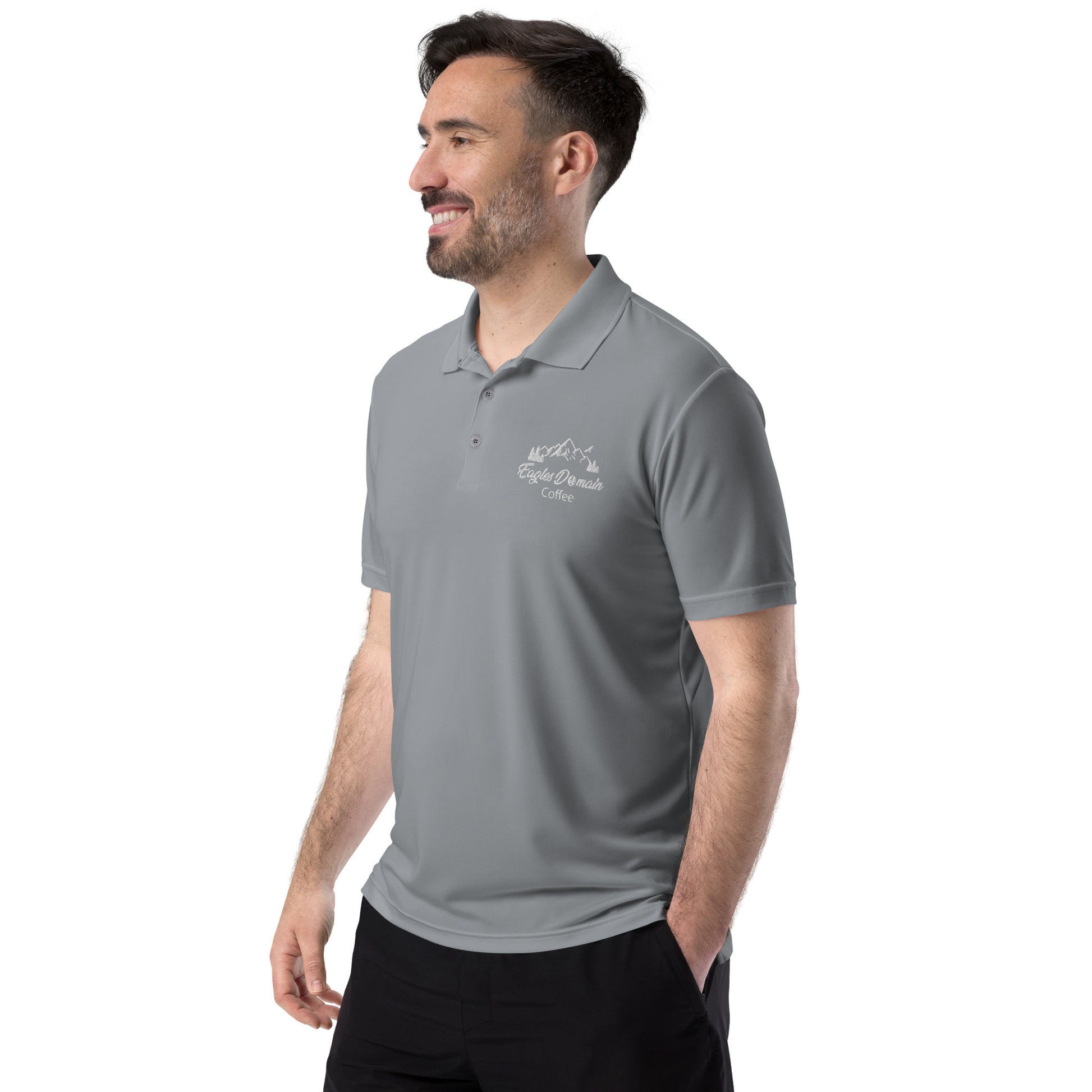Eagles Domain Coffee Adidas Performance Polo Shirt - Eagles Domain Coffee