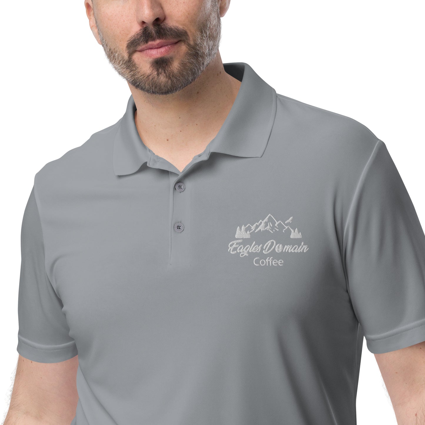 Eagles Domain Coffee Adidas Performance Polo Shirt - Eagles Domain Coffee