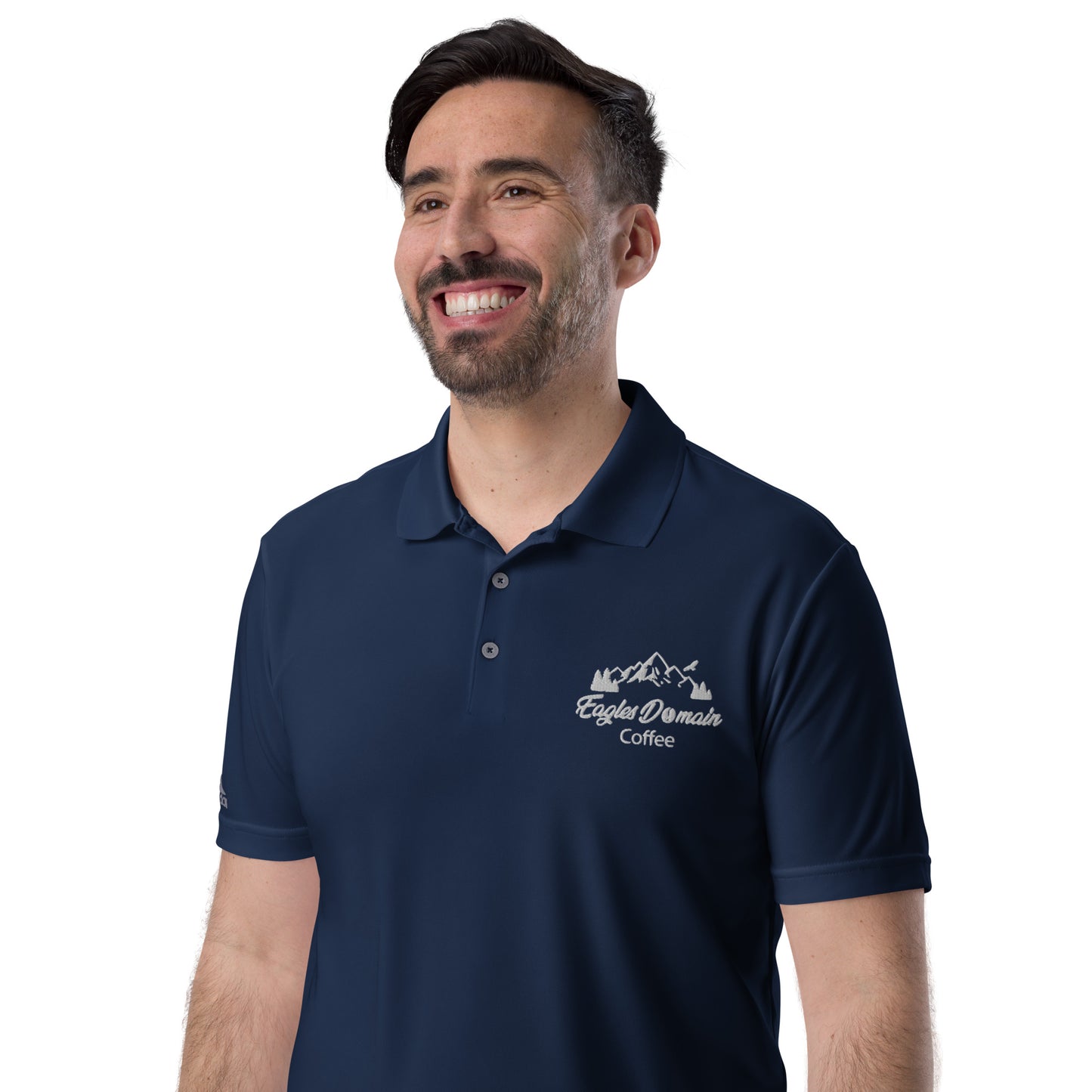 Eagles Domain Coffee Adidas Performance Polo Shirt - Eagles Domain Coffee