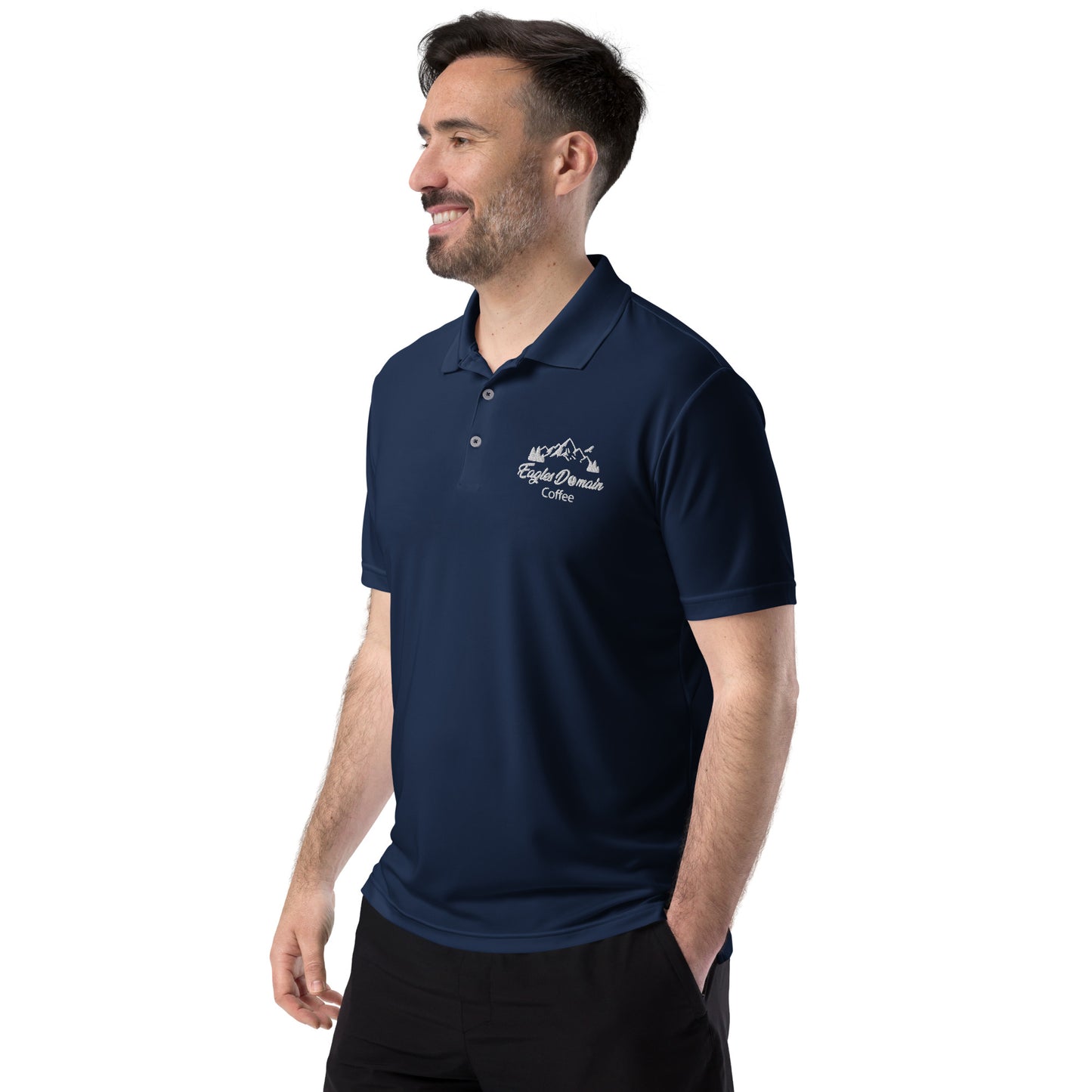 Eagles Domain Coffee Adidas Performance Polo Shirt - Eagles Domain Coffee
