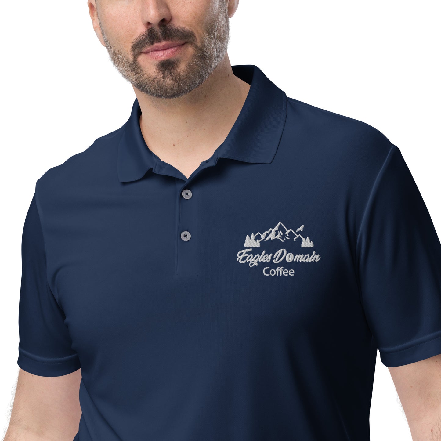 Eagles Domain Coffee Adidas Performance Polo Shirt - Eagles Domain Coffee