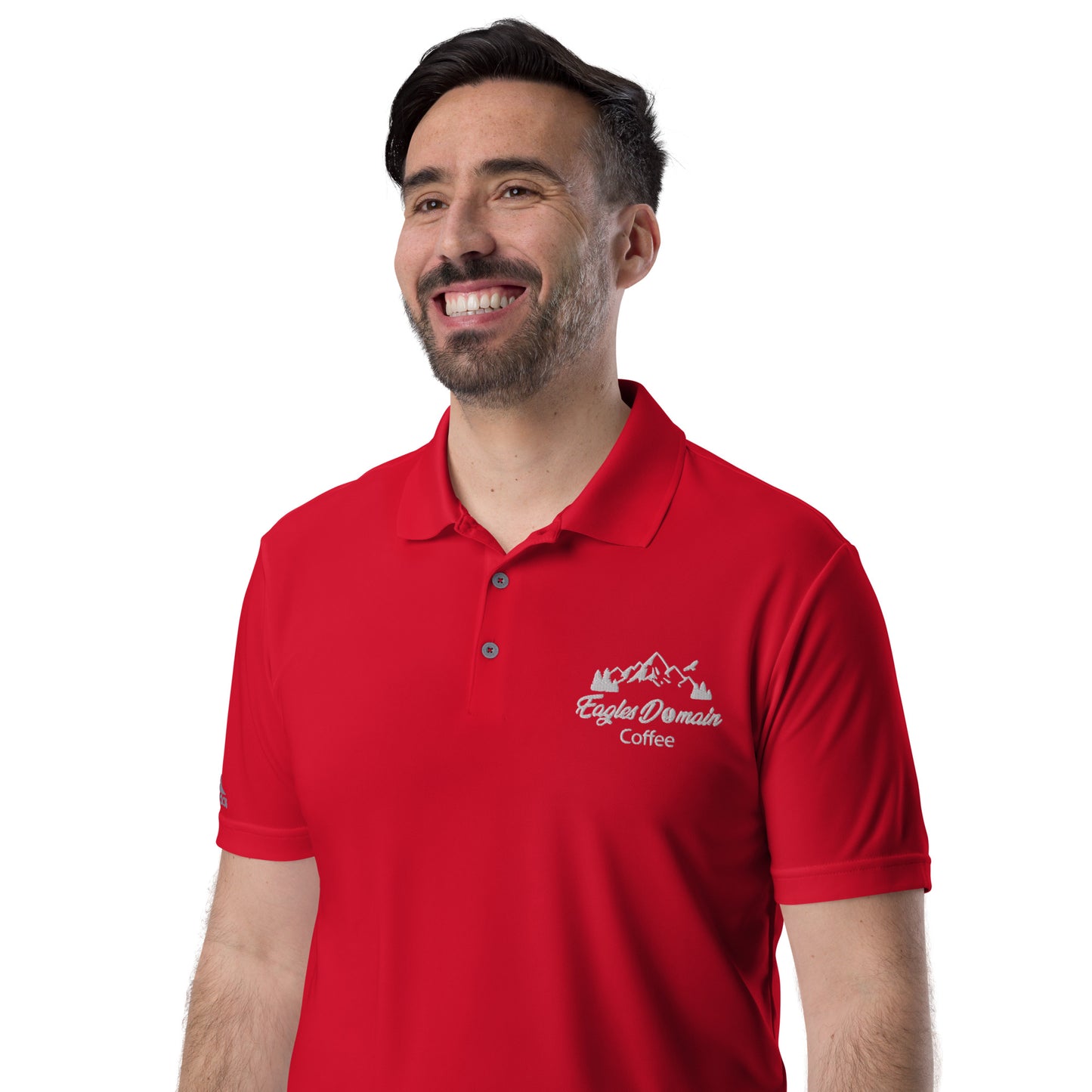 Eagles Domain Coffee Adidas Performance Polo Shirt - Eagles Domain Coffee