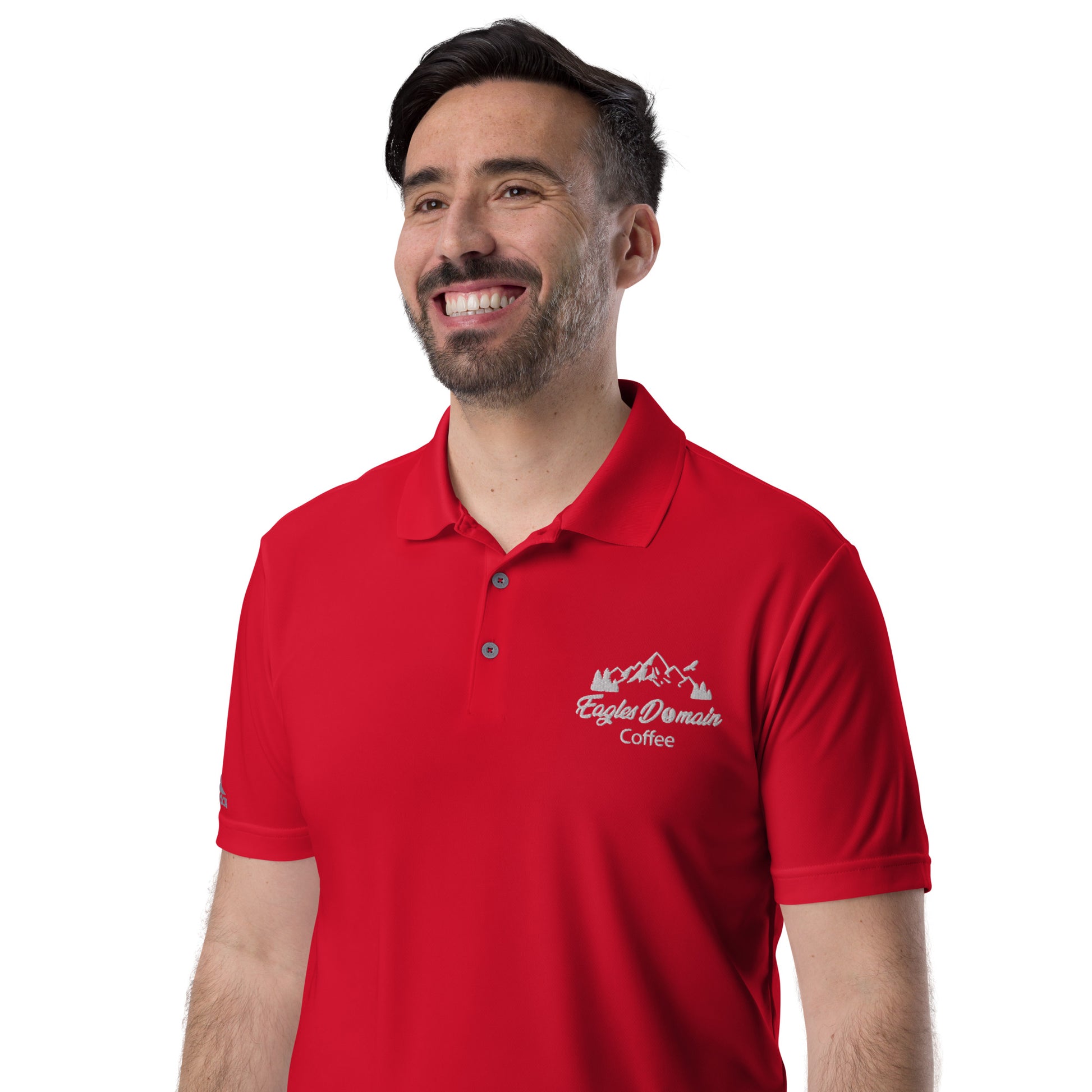 Eagles Domain Coffee Adidas Performance Polo Shirt - Eagles Domain Coffee