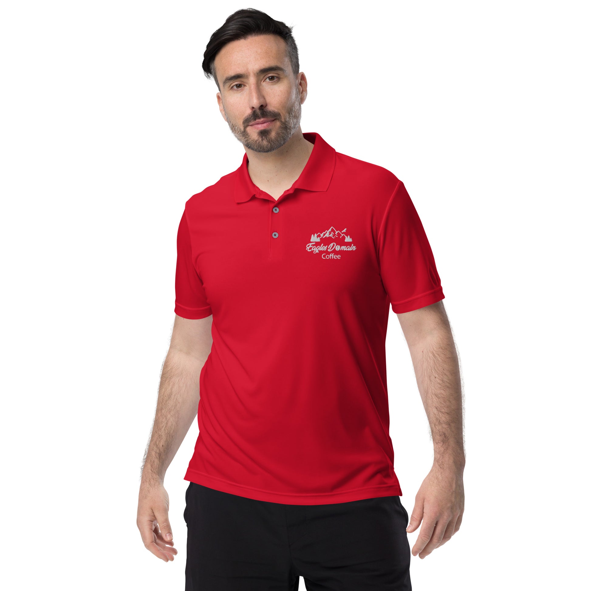 Eagles Domain Coffee Adidas Performance Polo Shirt - Eagles Domain Coffee