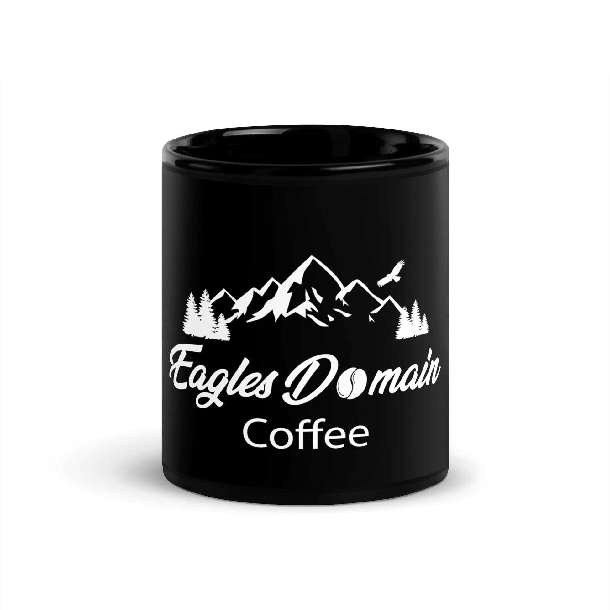 Eagles Domain Coffee Black Glossy Mug - Eagles Domain Coffee