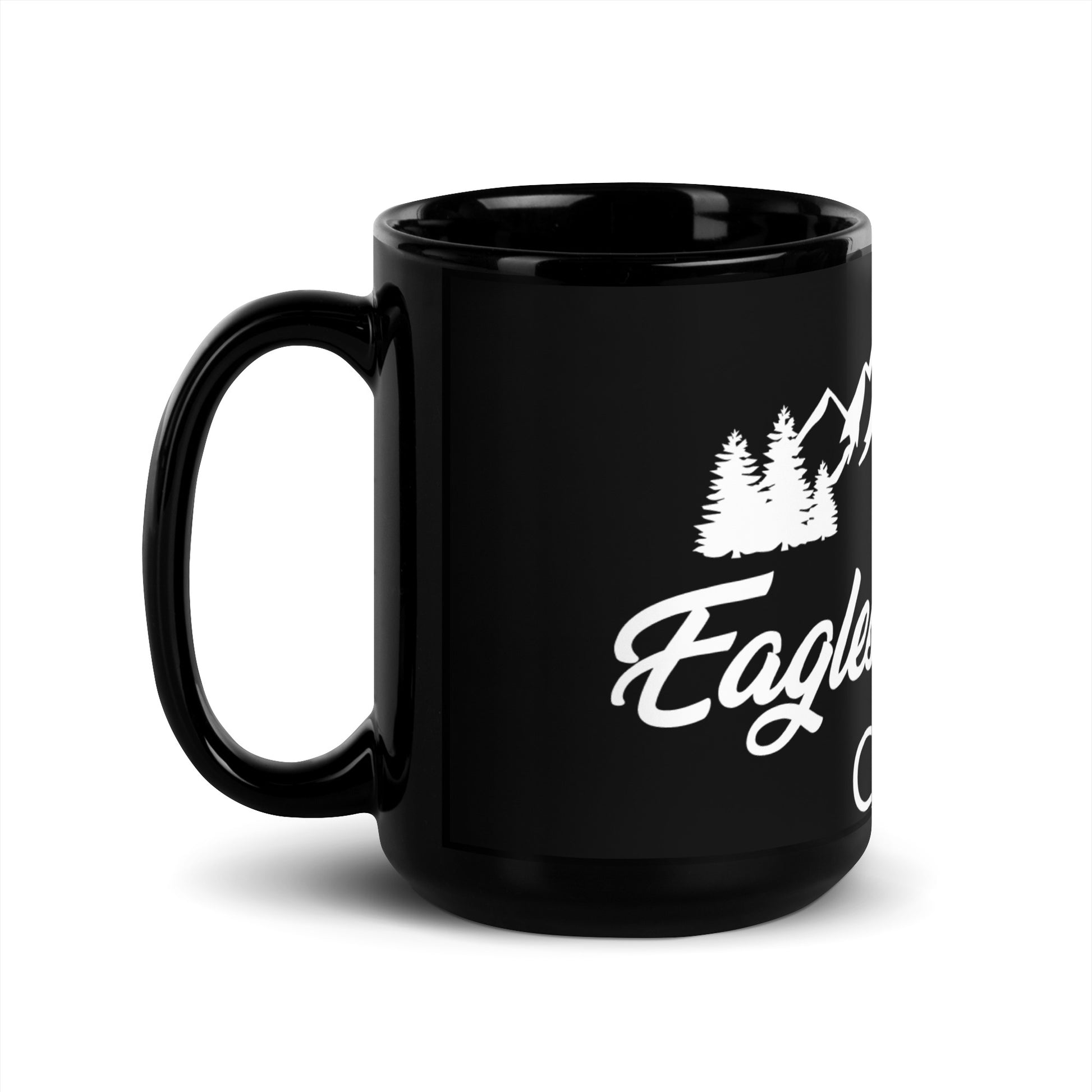 Eagles Domain Coffee Black Glossy Mug - Eagles Domain Coffee