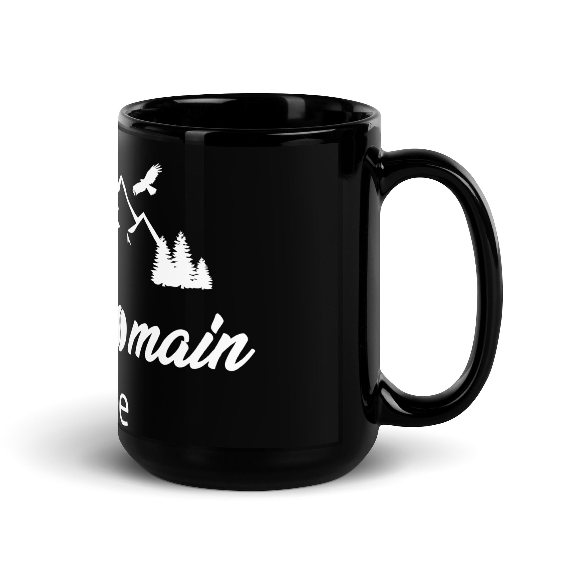 Eagles Domain Coffee Black Glossy Mug - Eagles Domain Coffee