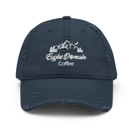 Eagles Domain Coffee Distressed Dad Hat - Eagles Domain Coffee