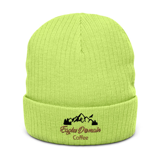Eagles Domain Coffee Ribbed Knit Beanie - Eagles Domain Coffee