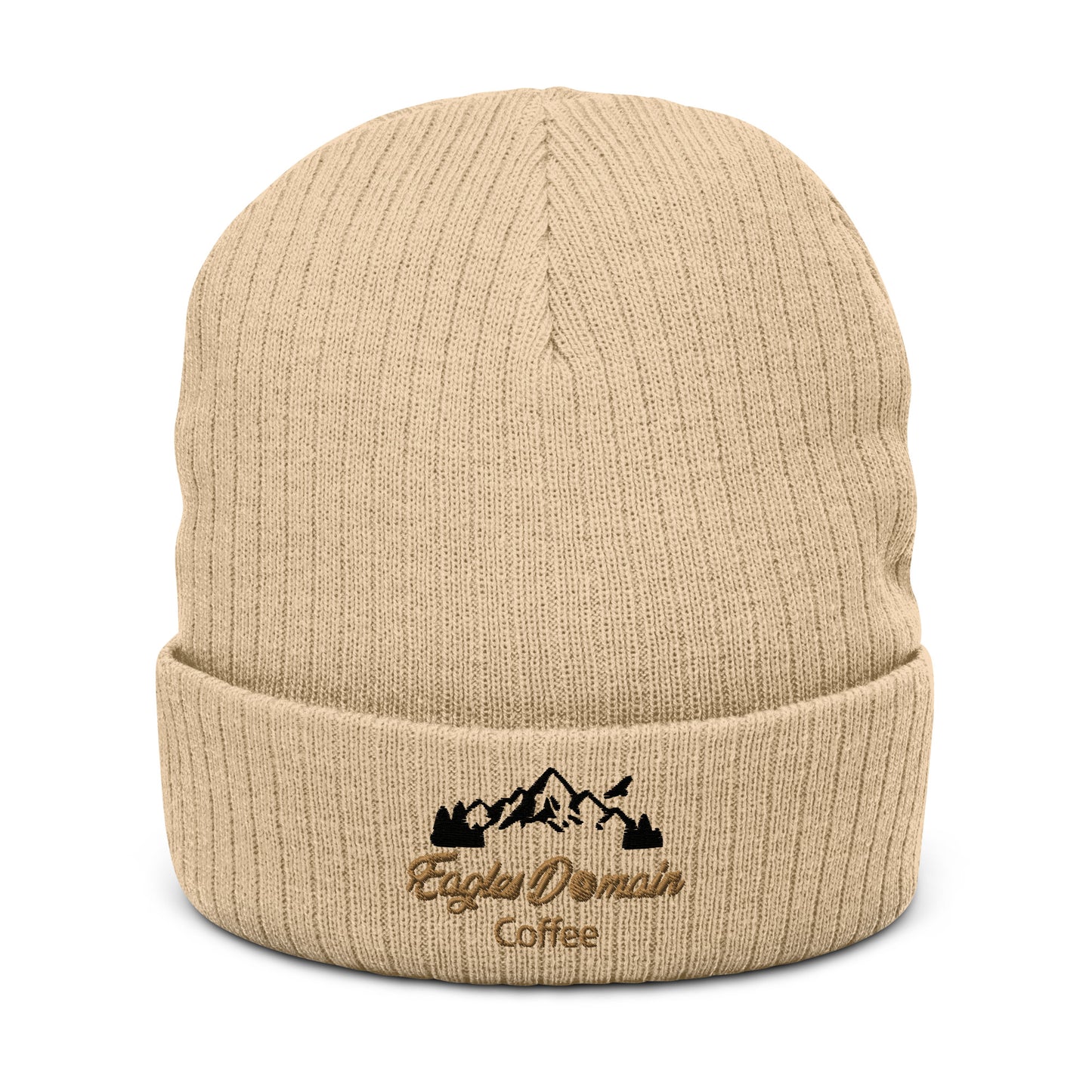 Eagles Domain Coffee Ribbed Knit Beanie - Eagles Domain Coffee