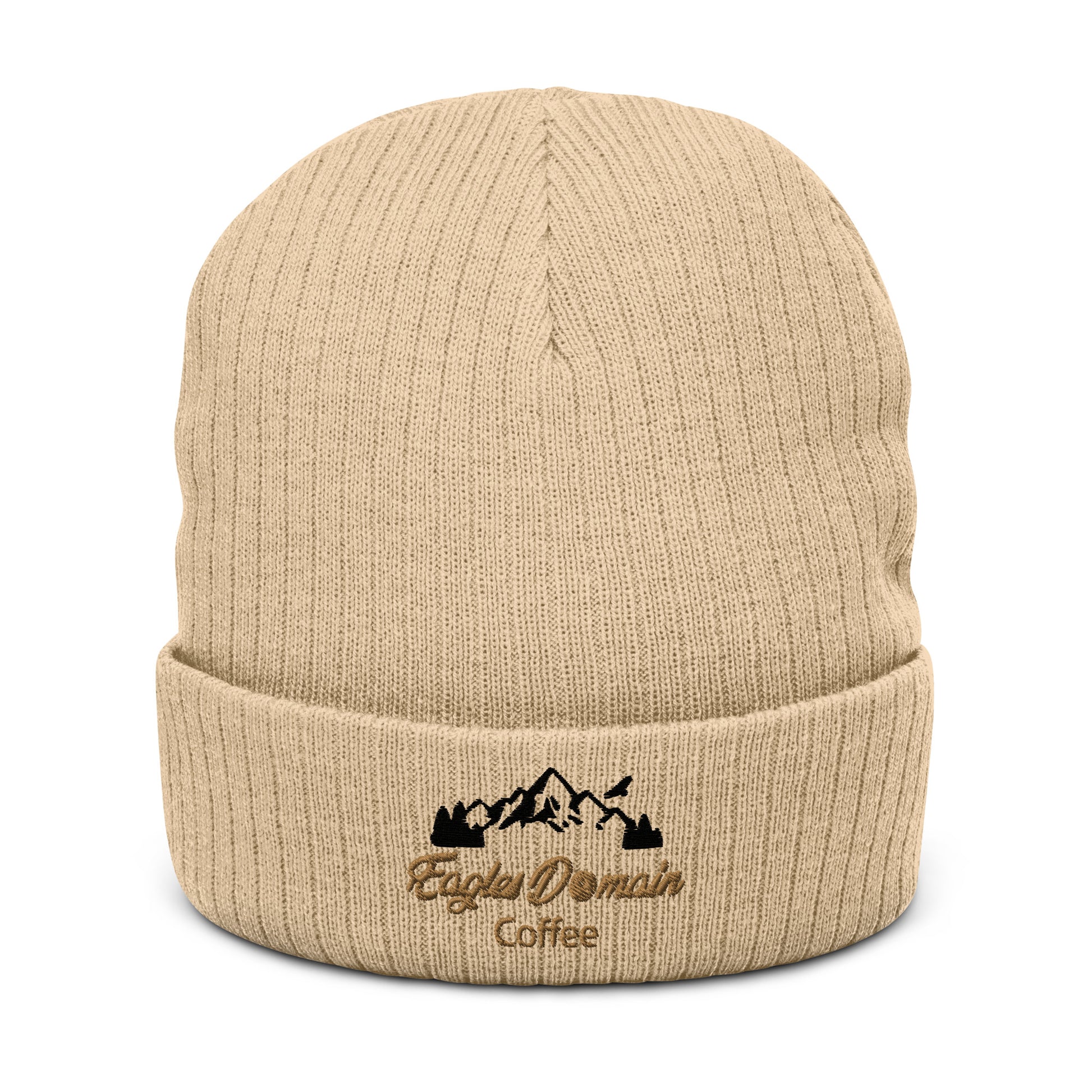 Eagles Domain Coffee Ribbed Knit Beanie - Eagles Domain Coffee