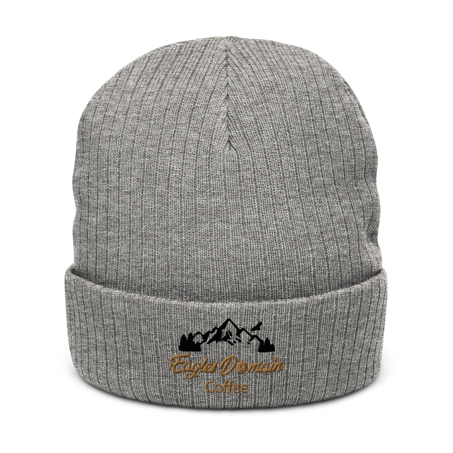 Eagles Domain Coffee Ribbed Knit Beanie - Eagles Domain Coffee