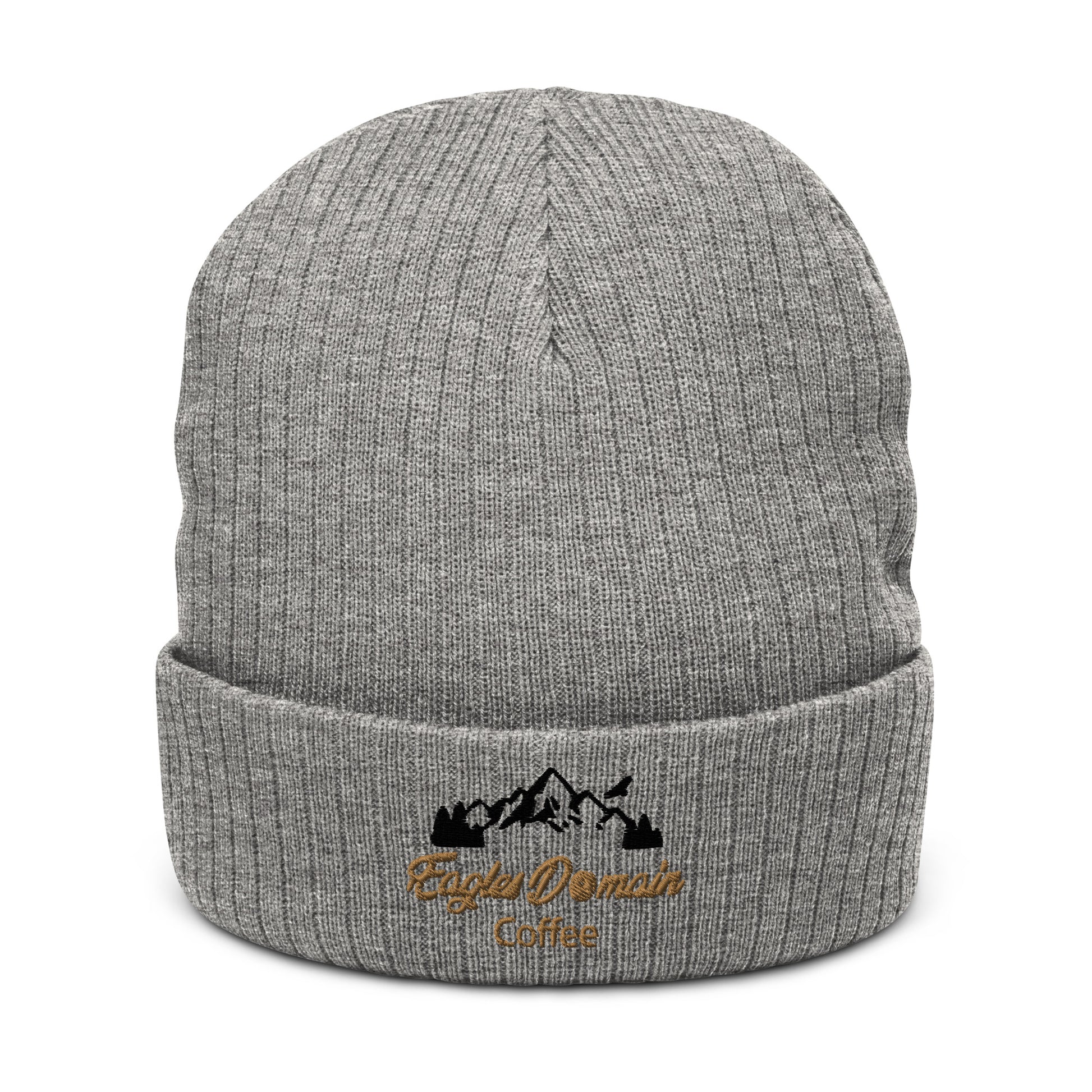 Eagles Domain Coffee Ribbed Knit Beanie - Eagles Domain Coffee