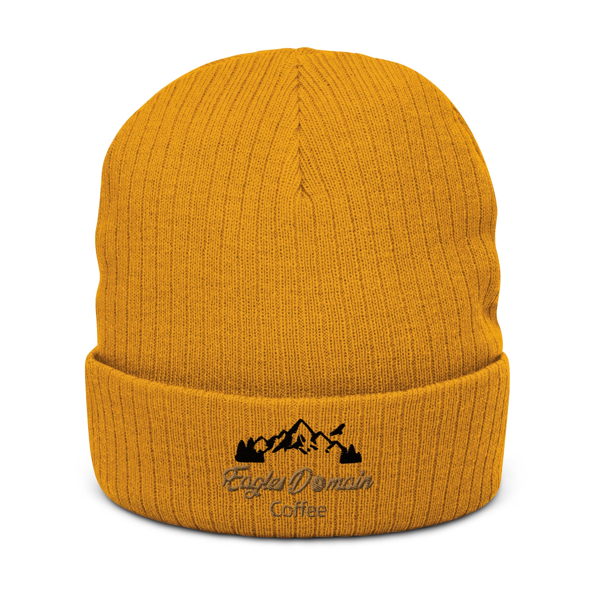 Eagles Domain Coffee Ribbed Knit Beanie - Eagles Domain Coffee