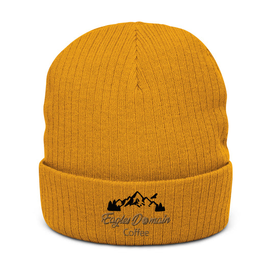 Eagles Domain Coffee Ribbed Knit Beanie - Eagles Domain Coffee