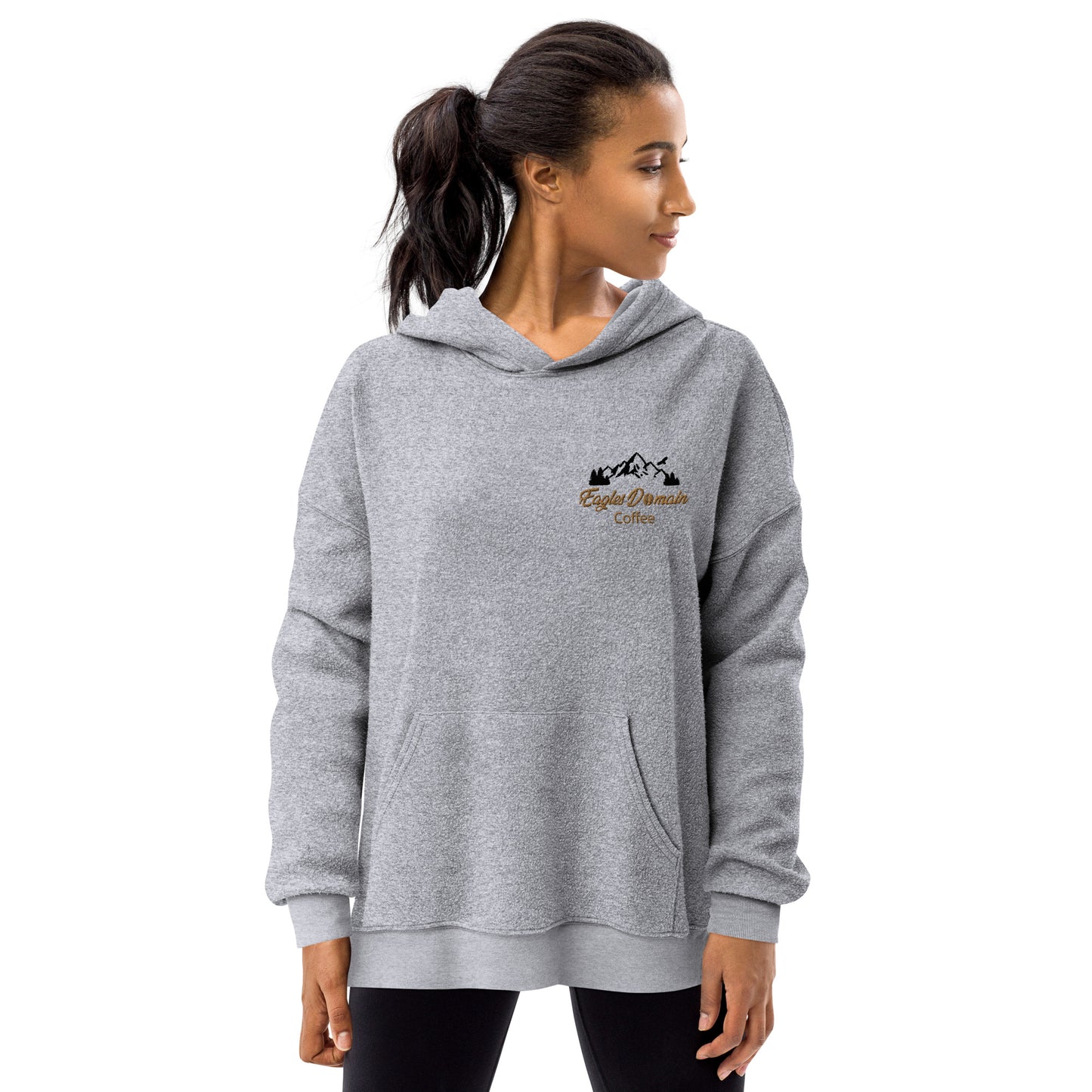 Eagles Domain Coffee Unisex Sueded Fleece Hoodie - Eagles Domain Coffee