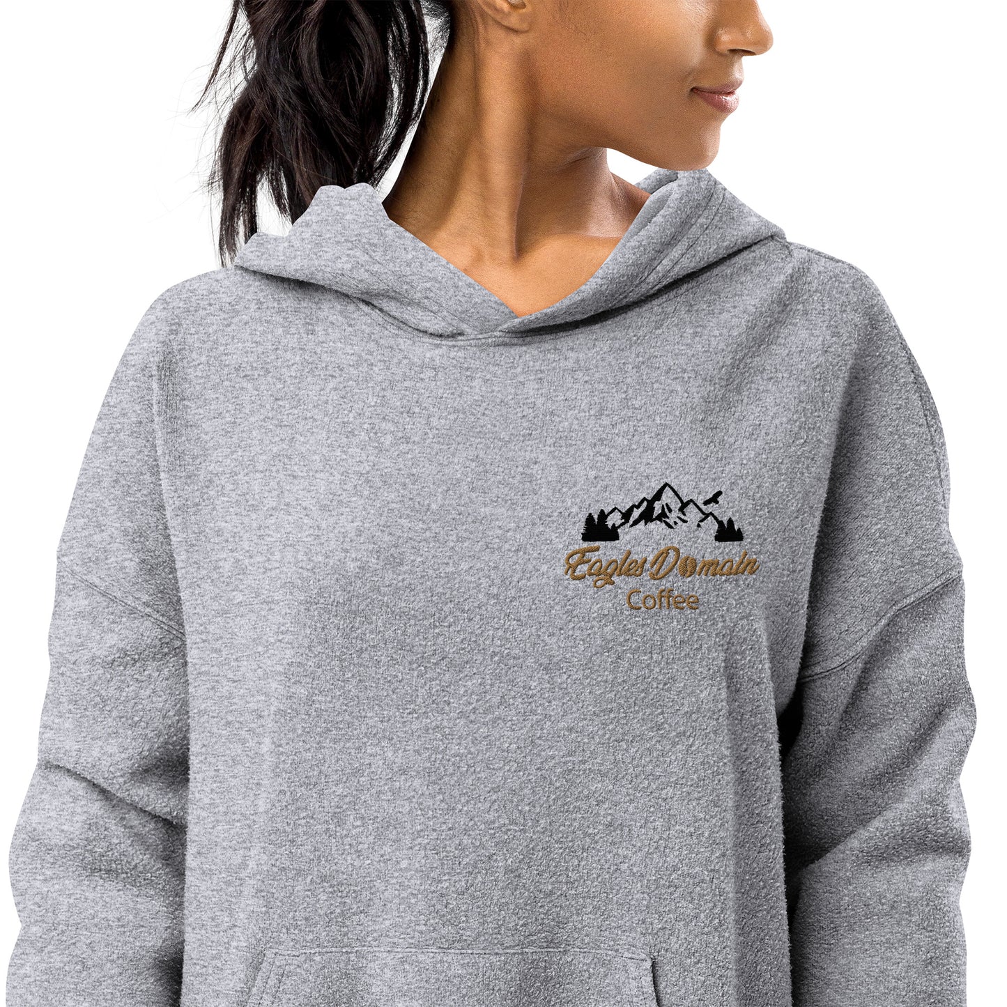 Eagles Domain Coffee Unisex Sueded Fleece Hoodie - Eagles Domain Coffee