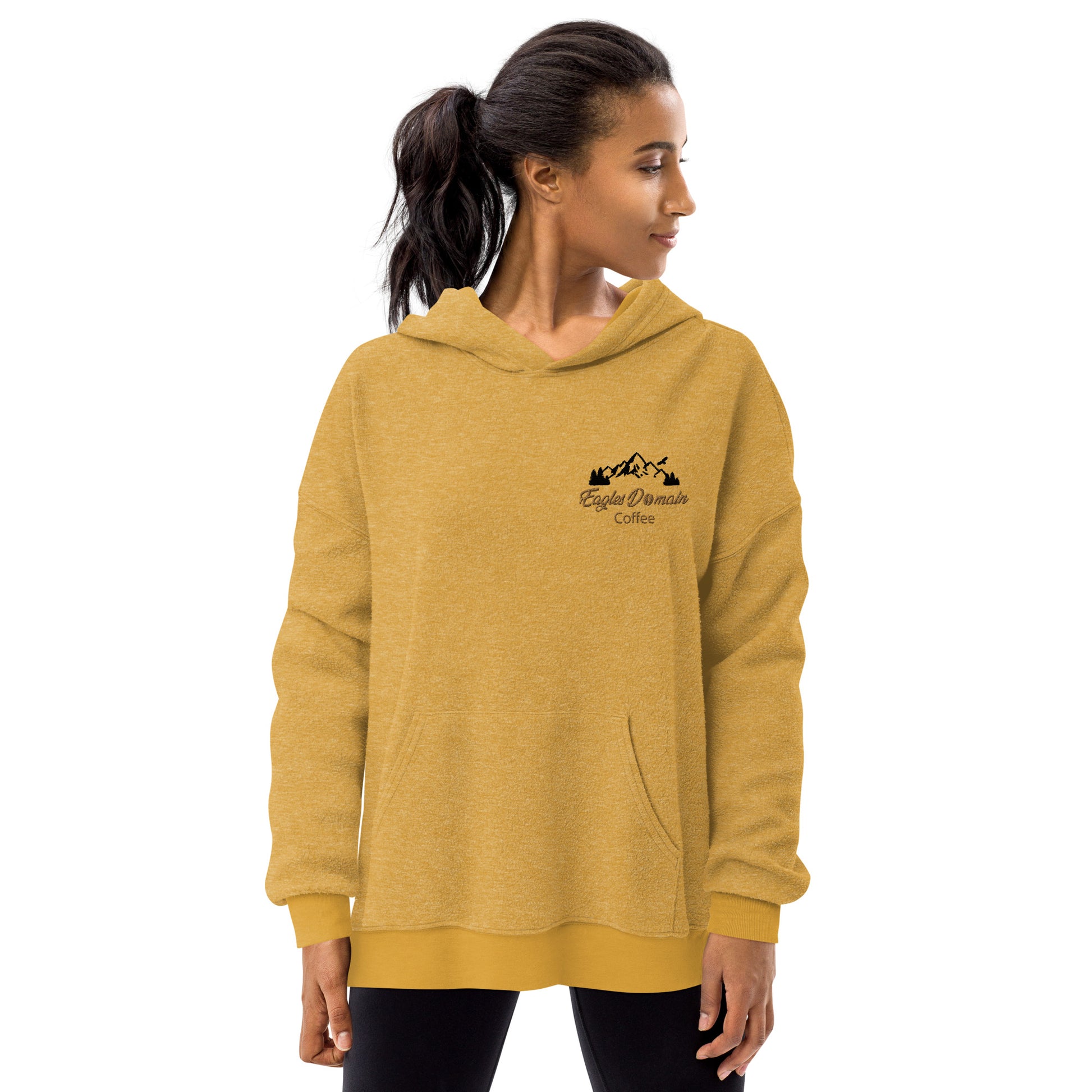 Eagles Domain Coffee Unisex Sueded Fleece Hoodie - Eagles Domain Coffee