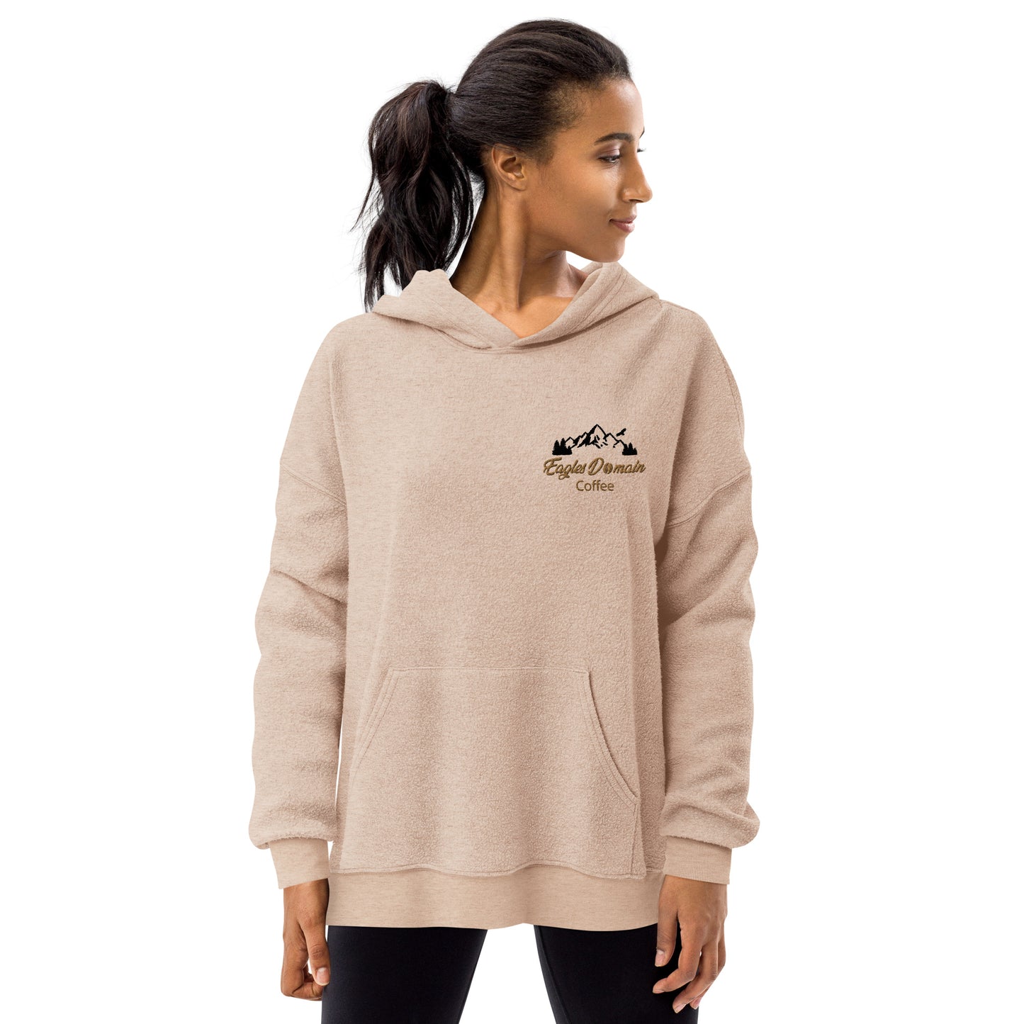 Eagles Domain Coffee Unisex Sueded Fleece Hoodie - Eagles Domain Coffee