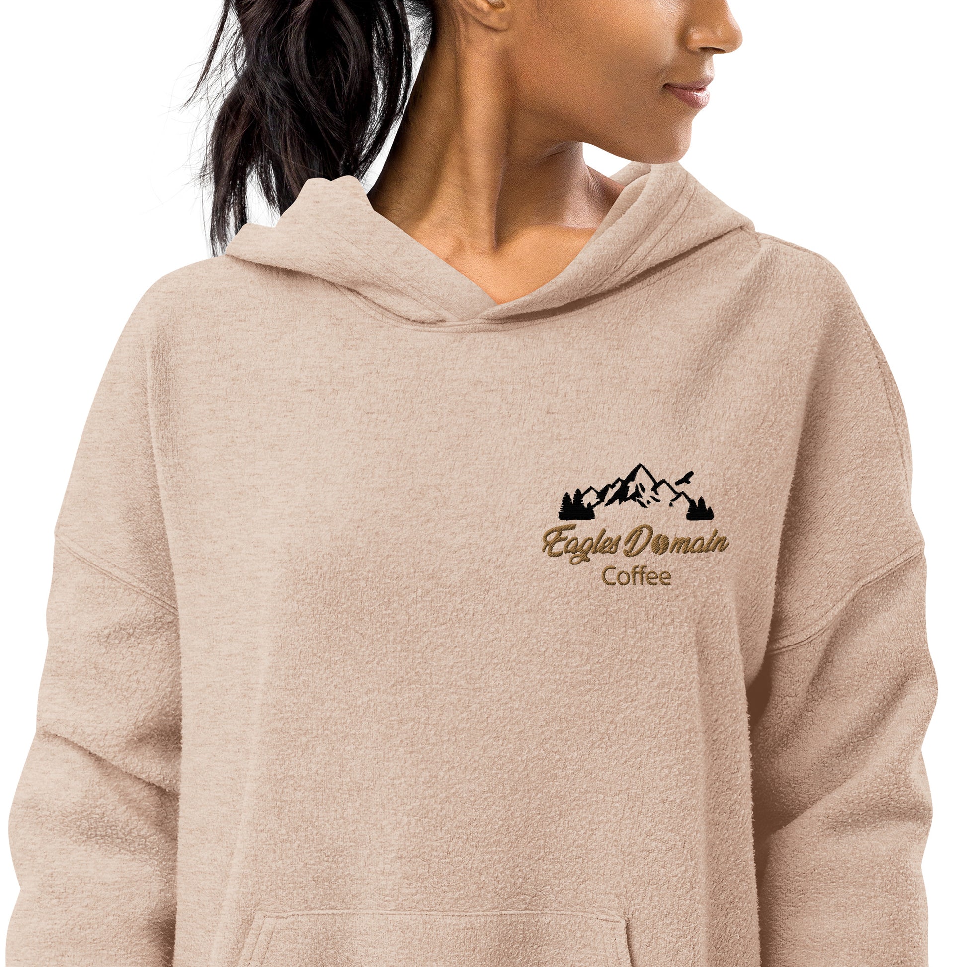 Eagles Domain Coffee Unisex Sueded Fleece Hoodie - Eagles Domain Coffee