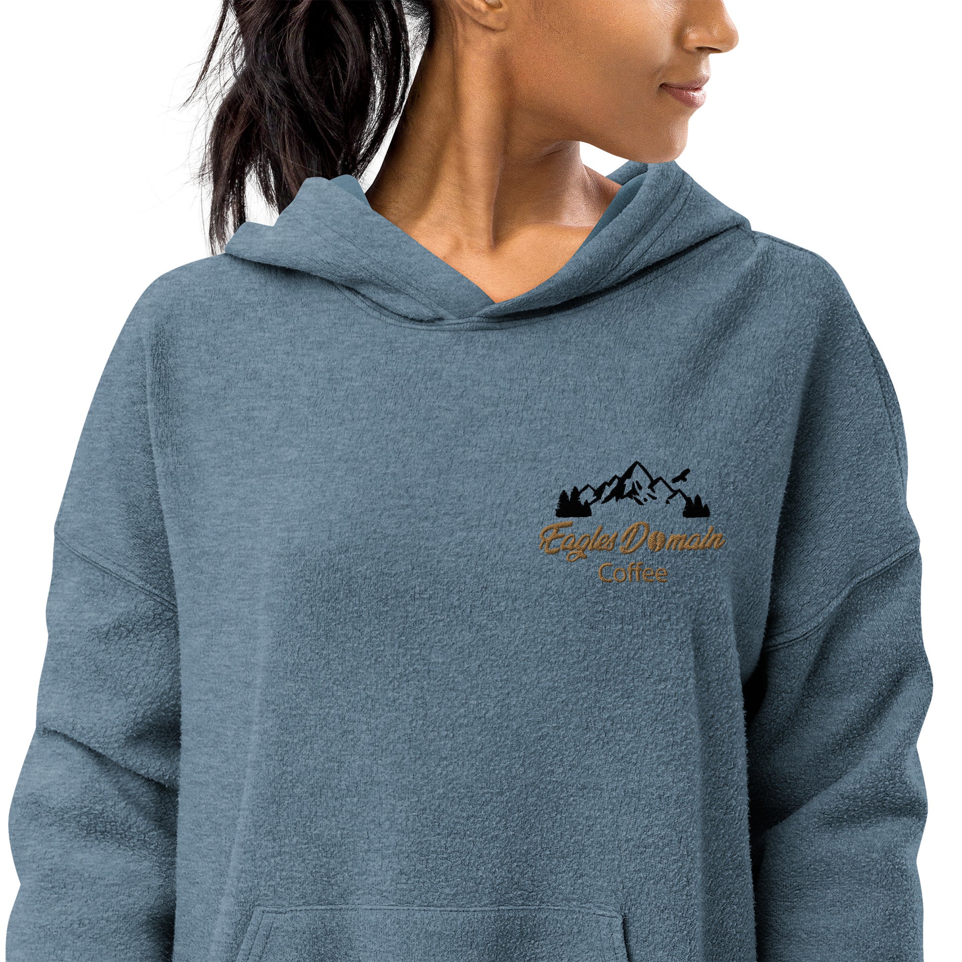 Eagles Domain Coffee Unisex Sueded Fleece Hoodie - Eagles Domain Coffee