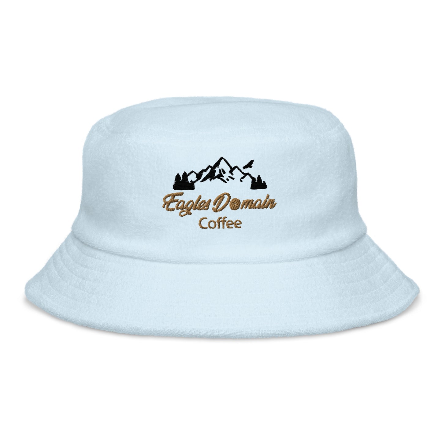 Eagles Domain Coffee Unstructured Terry Cloth Bucket Hat - Eagles Domain Coffee