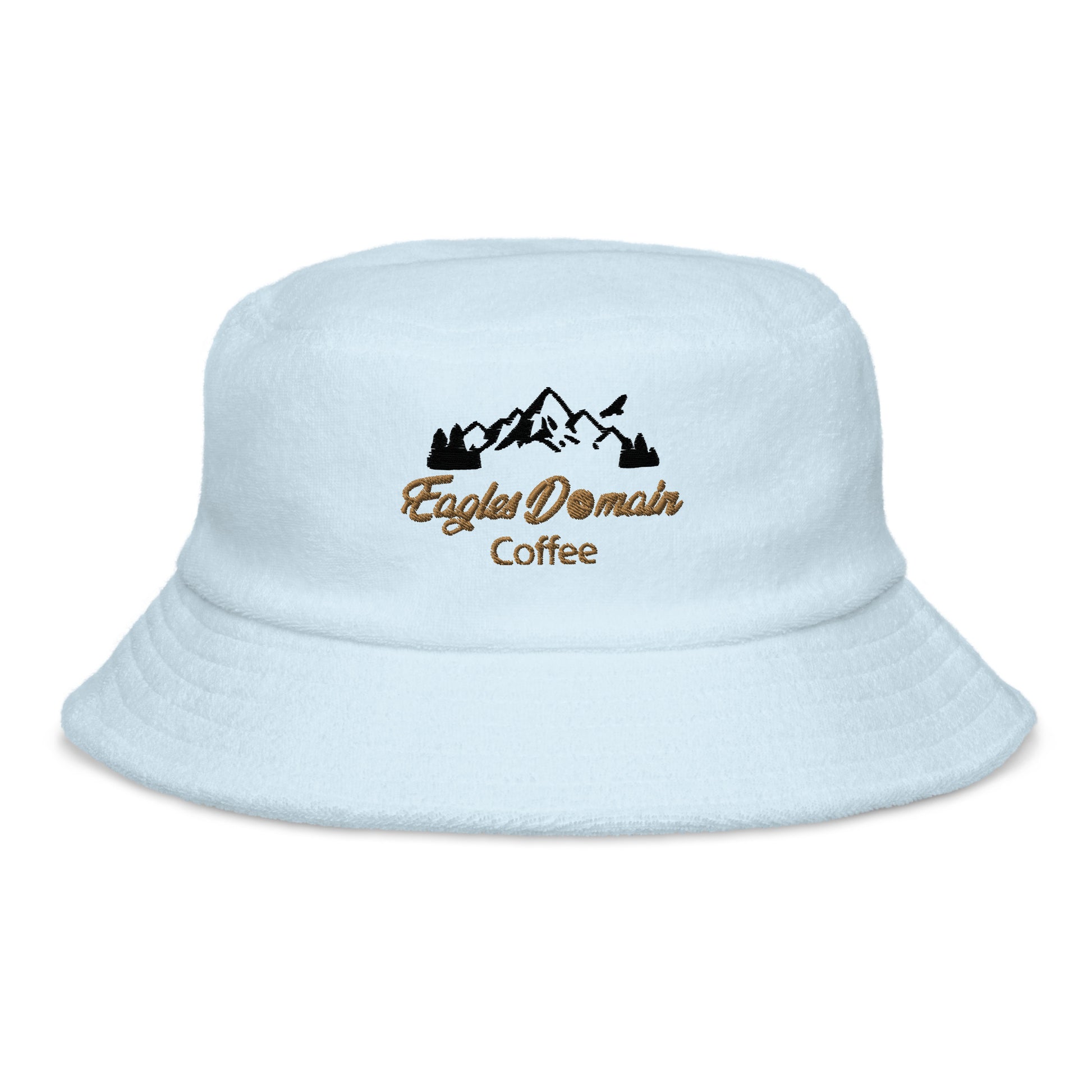 Eagles Domain Coffee Unstructured Terry Cloth Bucket Hat - Eagles Domain Coffee