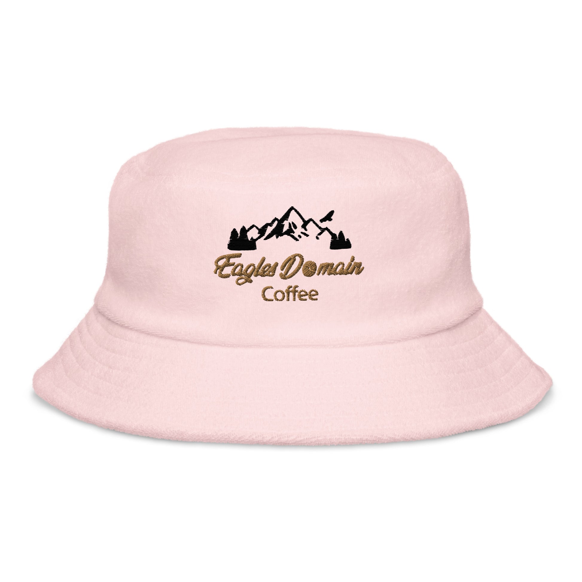 Eagles Domain Coffee Unstructured Terry Cloth Bucket Hat - Eagles Domain Coffee