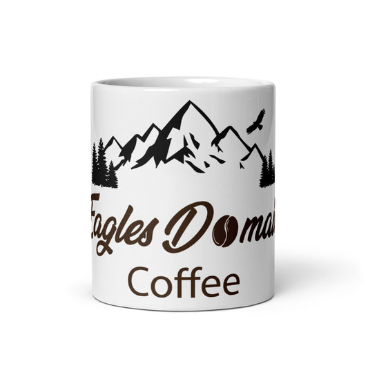 Eagles Domain Coffee White Glossy Mug - Eagles Domain Coffee
