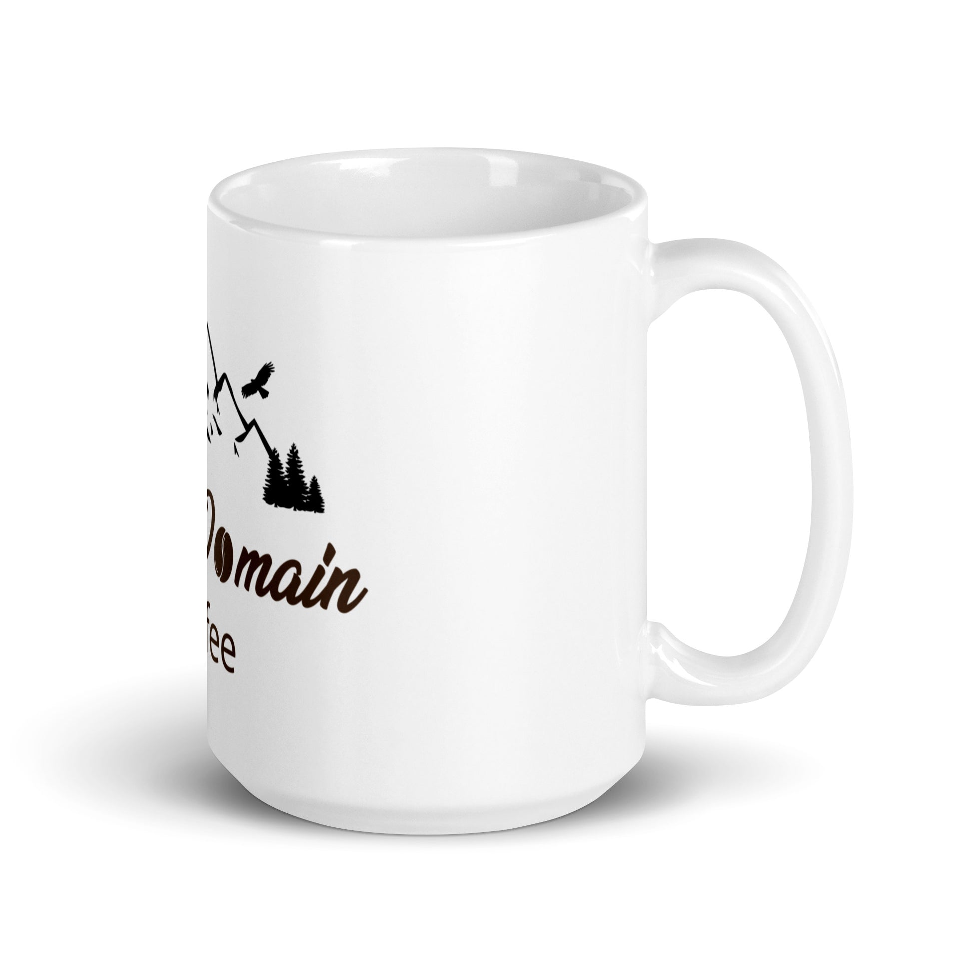 Eagles Domain Coffee White Glossy Mug - Eagles Domain Coffee
