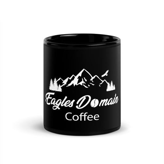 Eagles Domain Coffee Black Glossy Mug - Eagles Domain Coffee
