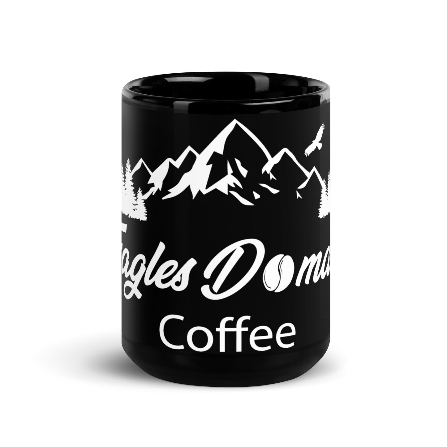 Eagles Domain Coffee Black Glossy Mug - Eagles Domain Coffee